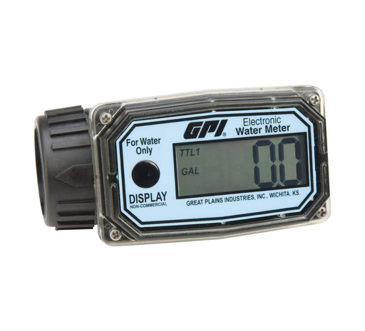 GPI 01N31GM inline nozzle mount gallon digital water meter