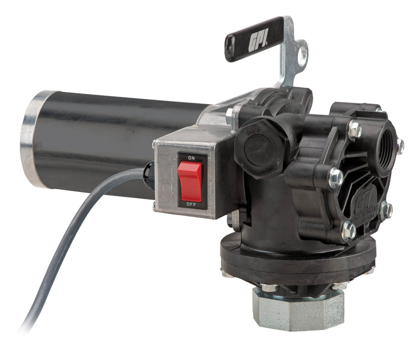 View of the power switch on the GPI P-120H-2UR Chemical Transfer Pump