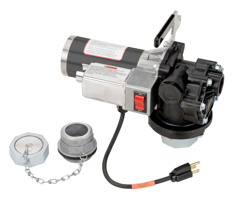 GPI PA-120H-2UR Chemical Transfer Pump show with the Power cord with grounded plug and union ring