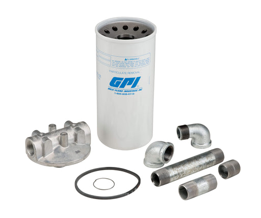 GPI 30 Micron Filter Kit with Cast Aluminum Filter Adapter, Galvanized Pipe Nipples, and Galvanized Street Elbows
