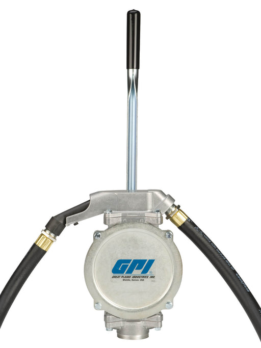 GPI DP-20 hand pump assembled straight on front view