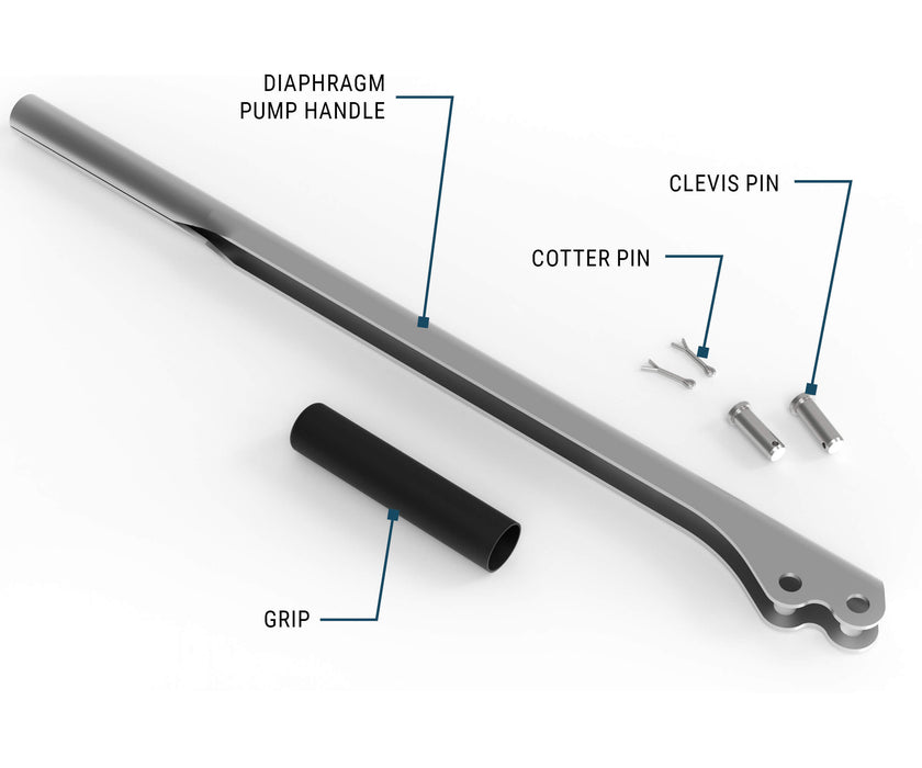 GPI Handle kit for DP-20 hand pumps - Grip, pump handle, cotter pin, clevis pin