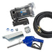 Content shot of GPRO PRO20-115 Fuel transfer pump with automatic nozzle, tank adapter, and hose