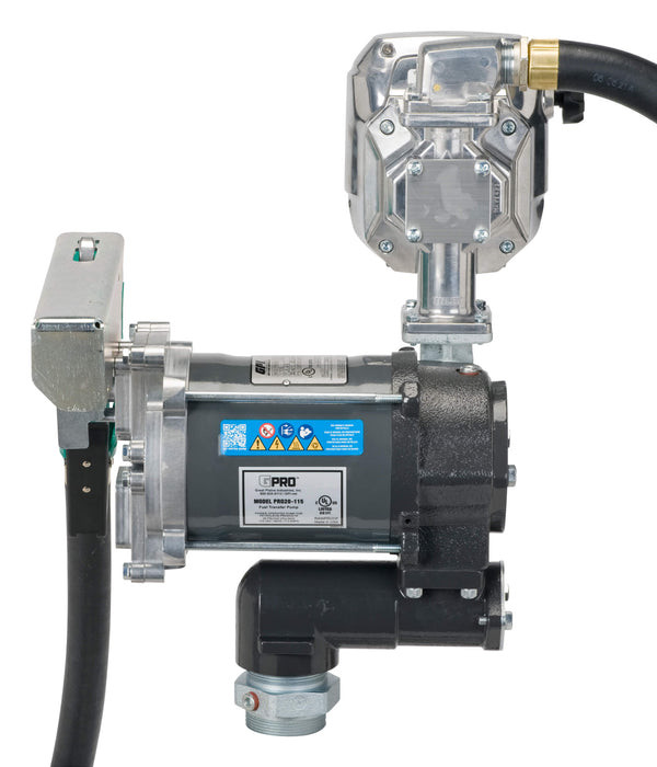 Rear view of the GPRO PRO20-115AD and QM40-G8N pump and meter combo